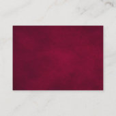 Burgundy Blush Floral Modern Geometric Wedding Informatiekaartje (Achterkant)