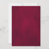Burgundy Blush Floral Modern Geometric Wedding Kaart (Achterkant)