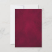 Burgundy Blush Floral Modern Geometric Wedding RSVP Kaartje (Achterkant)