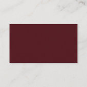Burgundy Blush Floral Modern Wedding Website Informatiekaartje (Achterkant)