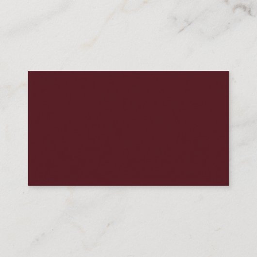 Burgundy Blush Floral Modern Wedding Website Informatiekaartje (Achterkant)
