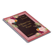 Burgundy Blush Floral Specialized Prayer Journal Notitieboek (Rechterzijde)