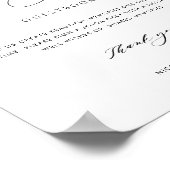 Burgundy Blush Floral Wedding Jenga Guestbook Poster (Hoek)