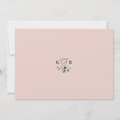 Burgundy Blush Floral Wedding Save the Date Kaart (Achterkant)