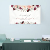 Burgundy Blush Floral Wedding Spandoek (Beurs)