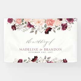 Burgundy Blush Floral Wedding Spandoek