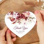 Burgundy & Blush Floral Wedding Sticker Sheet