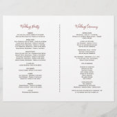 Burgundy Blush Florwers Antlers Weddenschap Flyer (Achterkant)