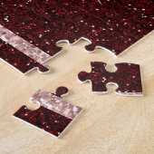 Burgundy Blush Glitter Champagne Toast 2022 Legpuzzel (Zijkant)