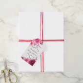 Burgundy & Blush Herfst Baby shower Guest Hartelij Cadeaulabel (Met Touw)