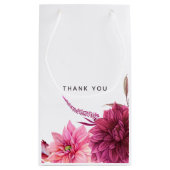 Burgundy & Blush Herfst Baby shower Guest Hartelij Klein Cadeauzakje (Achterkant)