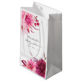 Burgundy & Blush Herfst Baby shower Guest Hartelij Klein Cadeauzakje (Voorkant Gekanteld)