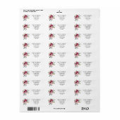 Burgundy & Blush Huwelijk retour Etiket (Full Sheet)