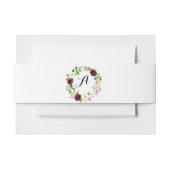 Burgundy Blush Invitation Belly Band Uitnodigingen Wikkel (Voorkant Voorbeeld)
