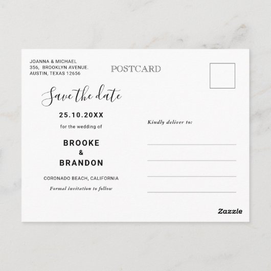 Burgundy Blush Modern Geometric Save the Date Briefkaart (Achterkant)