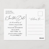 Burgundy Blush Navy 3 PHOTO Weddenschap Briefkaart (Achterkant)