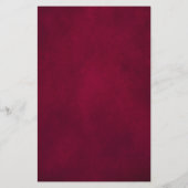 Burgundy Blush Navy Blue Botanical Wedding Menu (Achterkant)