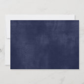 Burgundy Blush Navy Floral Botanical Bridal Brunch Kaart (Achterkant)