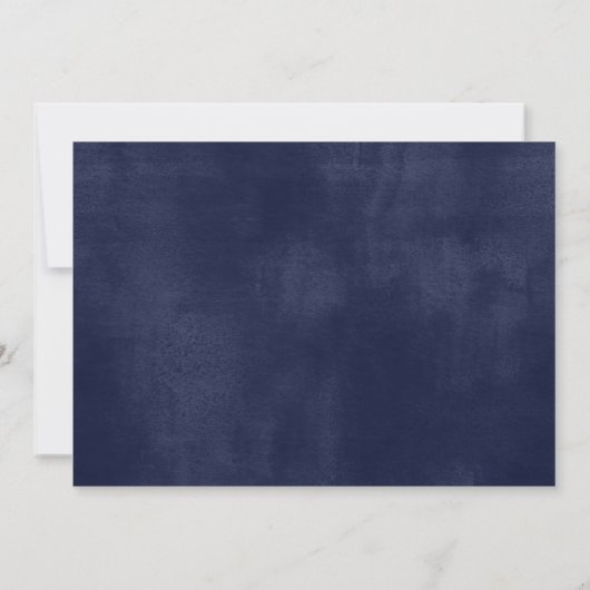 Burgundy Blush Navy Floral Botanical Bridal Brunch Kaart (Achterkant)