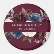 Burgundy Blush Navy Groene Bloemige Bruiloft