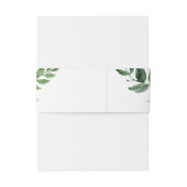 Burgundy & Blush Pink 4C Floral Uitnodigingen Wikkel (Achterkant Voorbeeld)