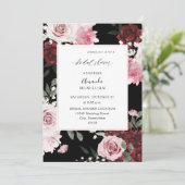 Burgundy & Blush Pink 6 Floral Vrijgezellenfeest B Kaart (Staand voorkant)