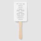 Burgundy & Blush Pink 8B Wedding Programme Handtek Handwaaier (Achterkant)