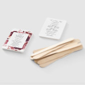 Burgundy & Blush Pink 8B Wedding Programme Handtek Handwaaier (Niet-gemonteerd)