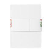 Burgundy & Blush Pink Blush 4A Floral Uitnodigingen Wikkel (Achterkant Voorbeeld)