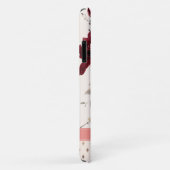 Burgundy Blush Pink Floral Name Case-Mate iPhone Case (Achterkant/rechts)