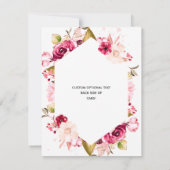 Burgundy & Blush Pink Hexagon Save the Date Photo (Achterkant)