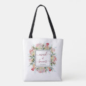 Burgundy Blush Pink Maid of Honor Wedding Tote Bag (Achterkant)