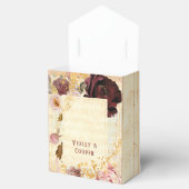 Burgundy Blush Pink Musical Florals Weddenschap Bedankdoosjes (Geopend)