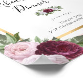 Burgundy Blush Pink Rehearsal Dinner Welcome Sign Poster (Hoek)