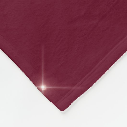 Burgundy Blush Pink Rose Gold Glitter Monogram Fleece Deken (Hoek)