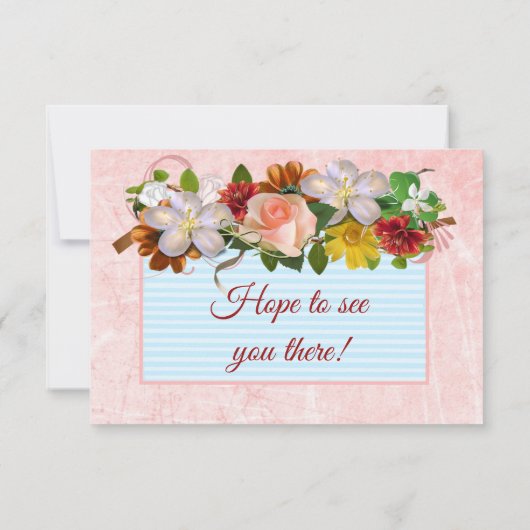 Burgundy Blush Pink Rose Gold Weddenschap RSVP-kaa RSVP Kaartje (Achterkant)