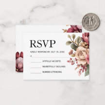 Burgundy Blush Protea Bloemen Trouw Uitnodiging |