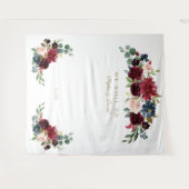 Burgundy Blush Renew The Vows Fotohal achtergrond Wandkleed (Voorkant (horizontaal))