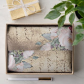 Burgundy Blush Roos Oude Letter-ontkoppeling   Tissuepapier (Geschenk)