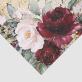  Burgundy Blush Roos Oude Letter-ontkoppeling   Tissuepapier (Detail)