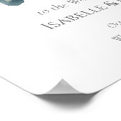 Burgundy & Blush Roses Wedding Welcome Poster (Hoek)