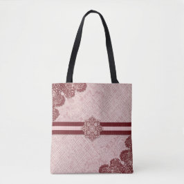 Burgundy & blush roze AI-kunst Tote Bag