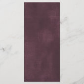 Burgundy blush roze waterverf bruiloft menu (Achterkant)
