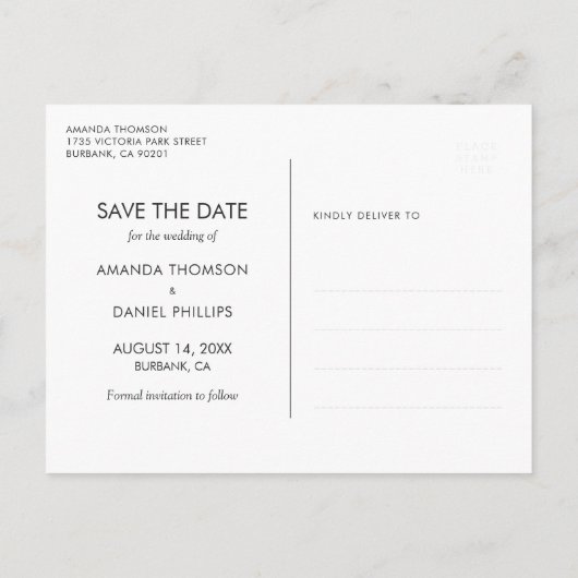 Burgundy Blush Rustic Wedding Photo Save the Date Aankondigingskaart (Achterkant)
