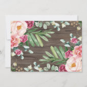 Burgundy Blush Safari Wild Een eerste verjaardag Kaart (Achterkant)