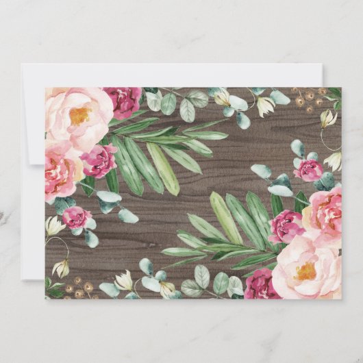 Burgundy Blush Safari Wild Een eerste verjaardag Kaart (Achterkant)