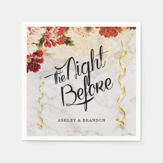 Burgundy Blush The Night Before Rehearsal Napkins Servet (Voorkant)