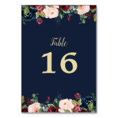 burgundy blush vrouge marvy blue bruiloft kaart (Achterkant)