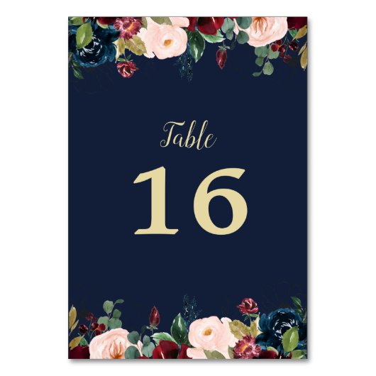 burgundy blush vrouge marvy blue bruiloft kaart (Achterkant)