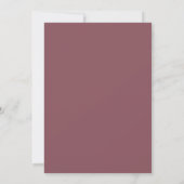 Burgundy blush waterverf elegant bruiloft kaart (Achterkant)